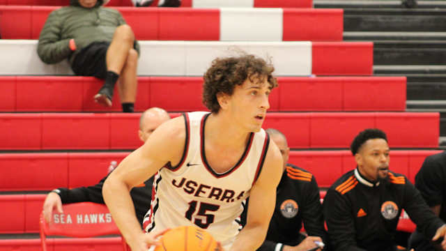 JSerra’s Aidan Fowler scored 31 points in a win over Eastvale Roosevelt on Nov. 28, 2023.